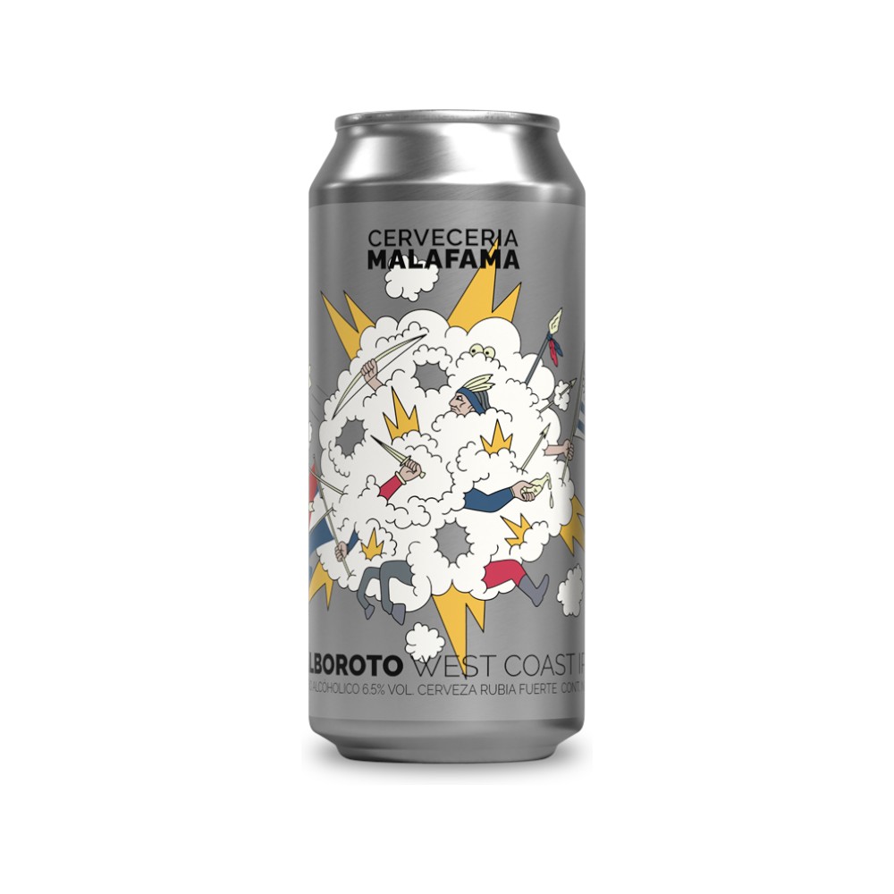 CERVEZA MALAFAMA ALBOROTO WEST COAST IPA