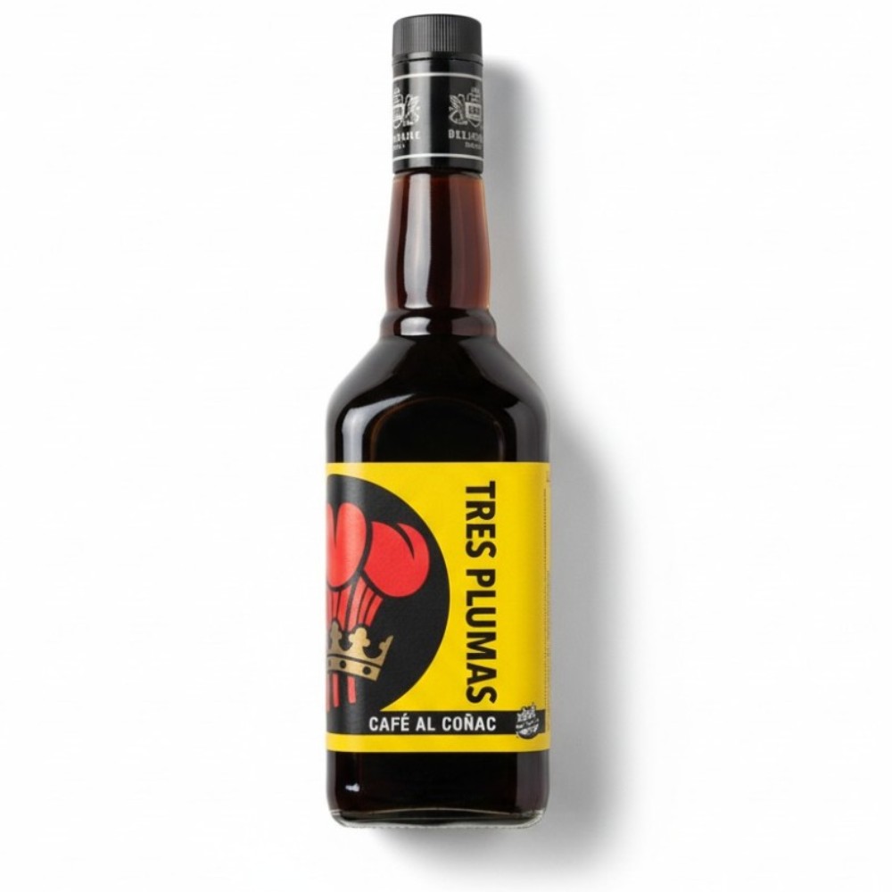 LICOR TRES PLUMAS CAFE COGNAC 750 ML