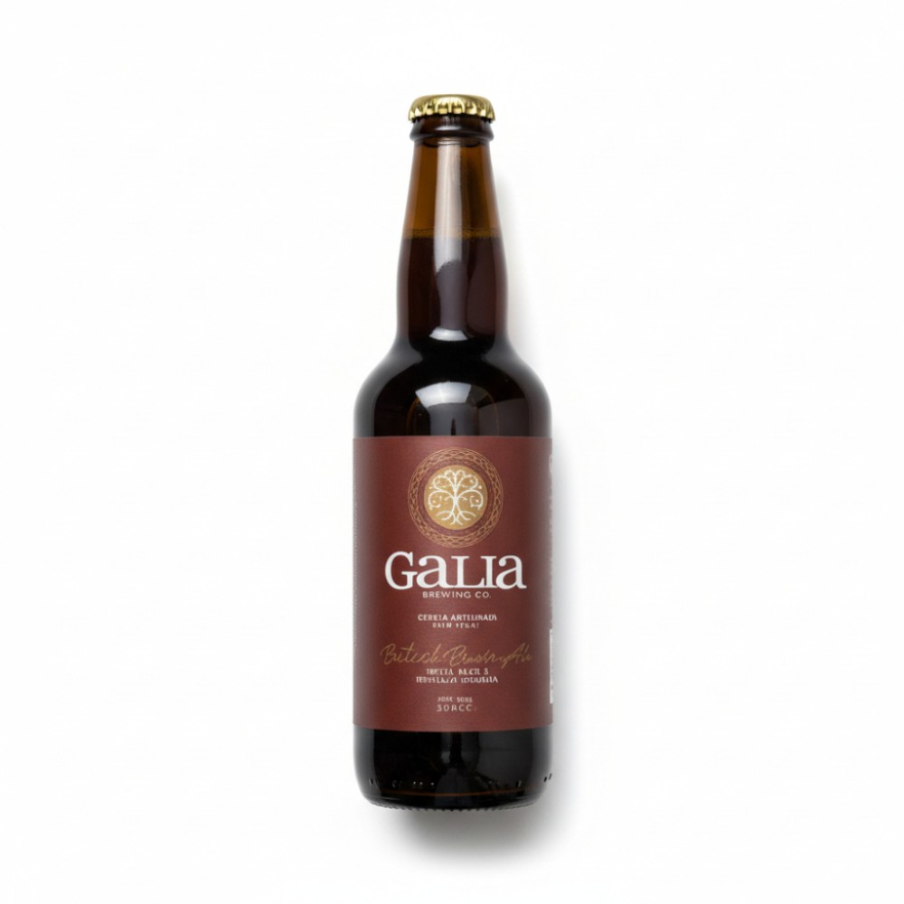 CERVEZA ARTESANAL GALIA BREWING BRITISH BROWN ALE 500ML