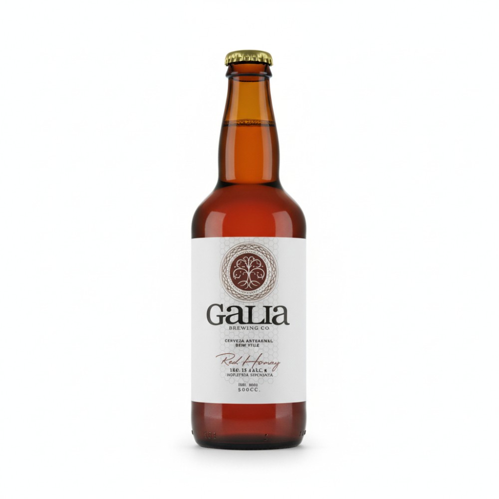 CERVEZA ARTESANAL GALIA BREWING RED HONEY 500ML