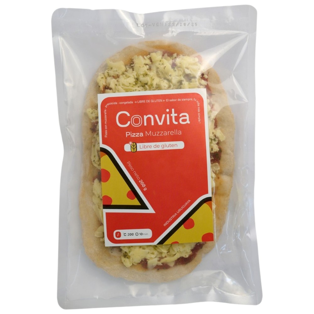 PIZZETA MUZZARELLA CONVITA SIN GLUTEN