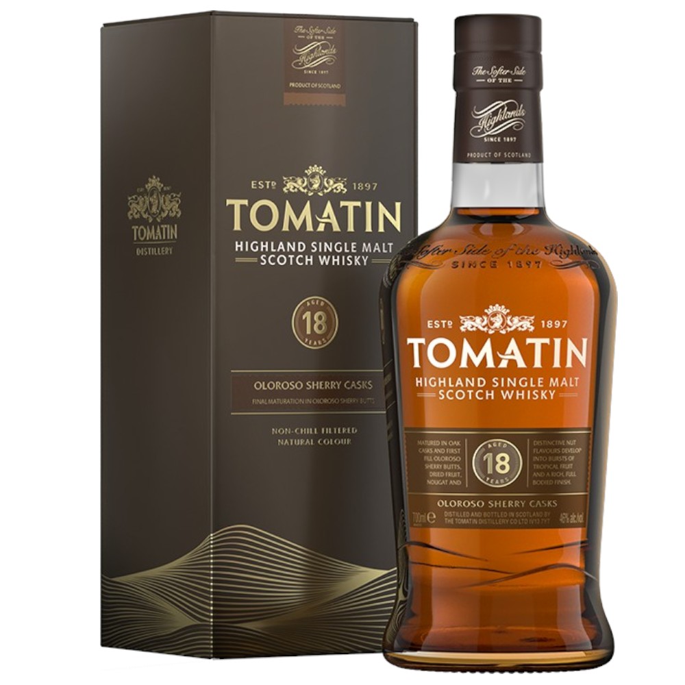 SINGLE MALT TOMATIN 18 AOS
